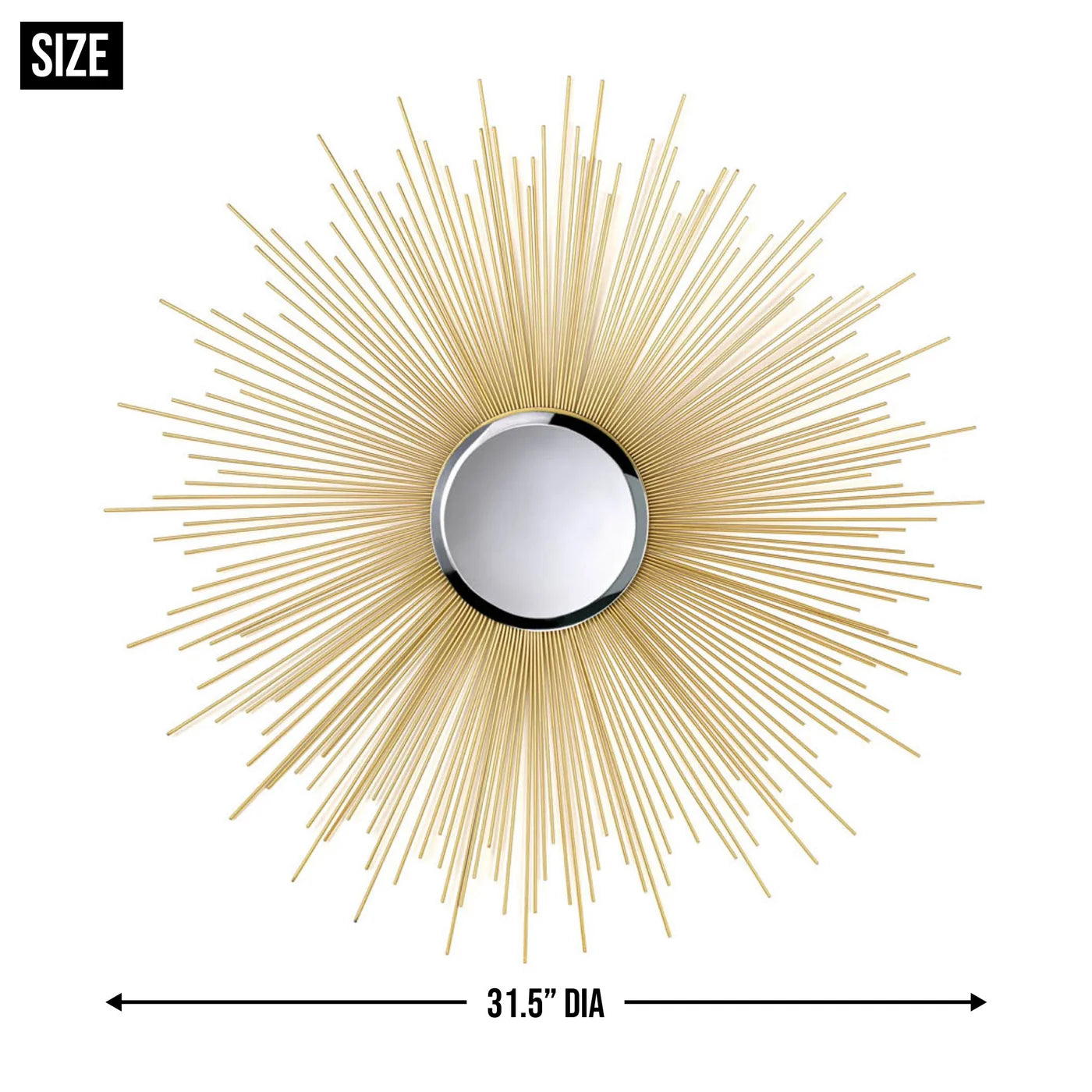 Golden Rays Wall Mirror