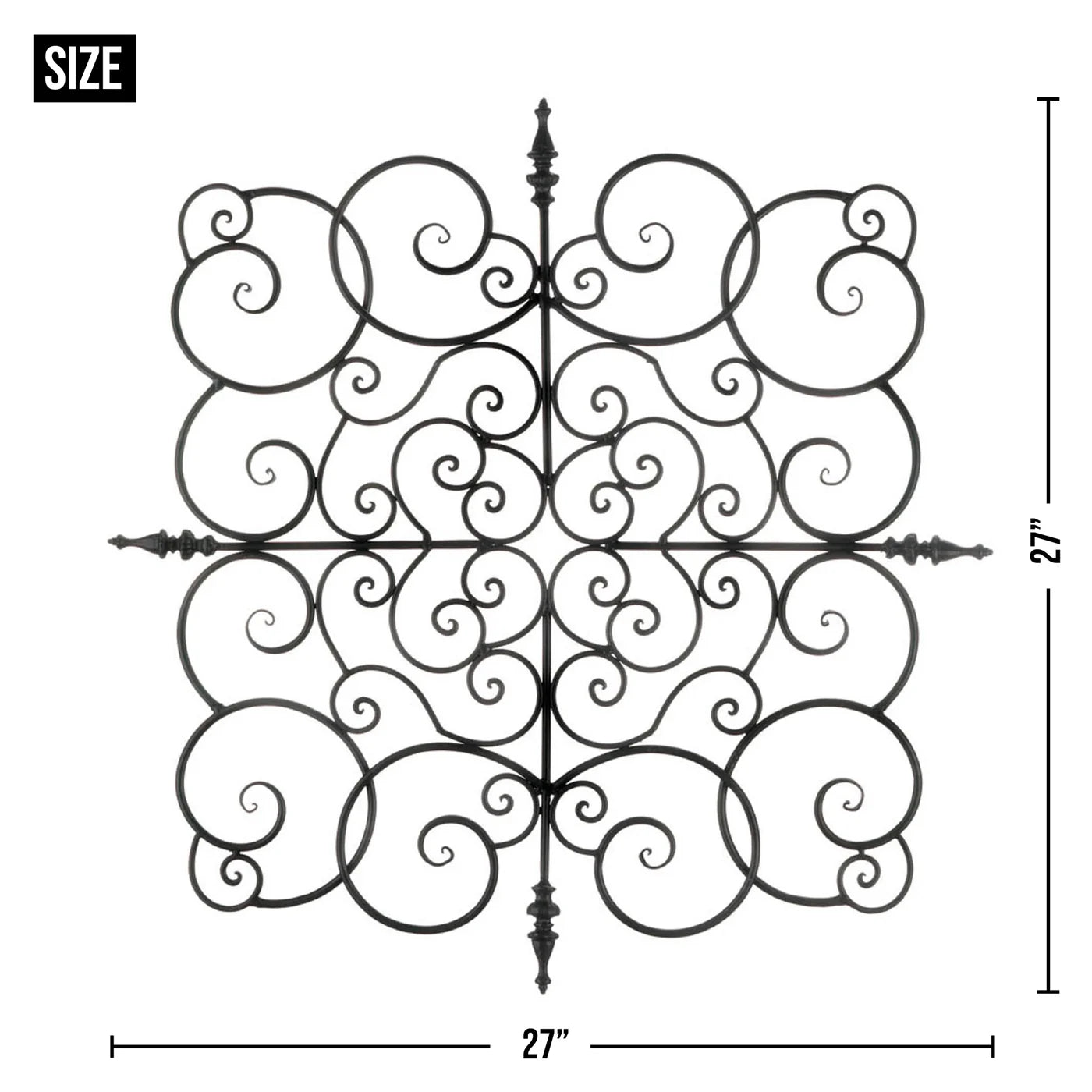 Square Fleur De Lis Wall Plaque
