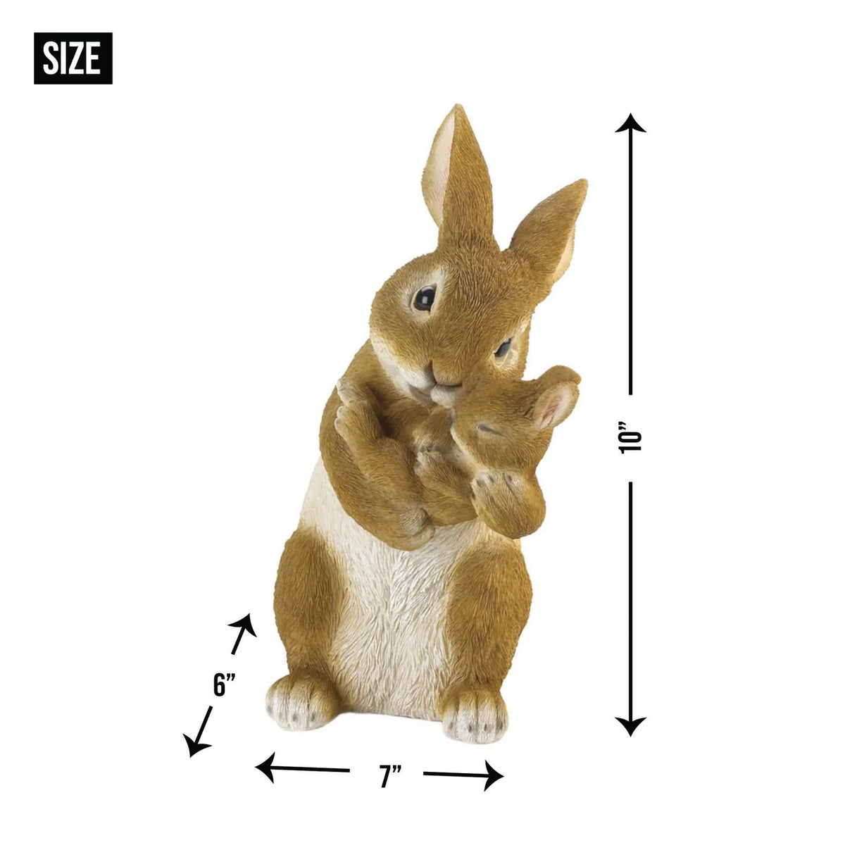 Mom & Baby Rabbit Figurine