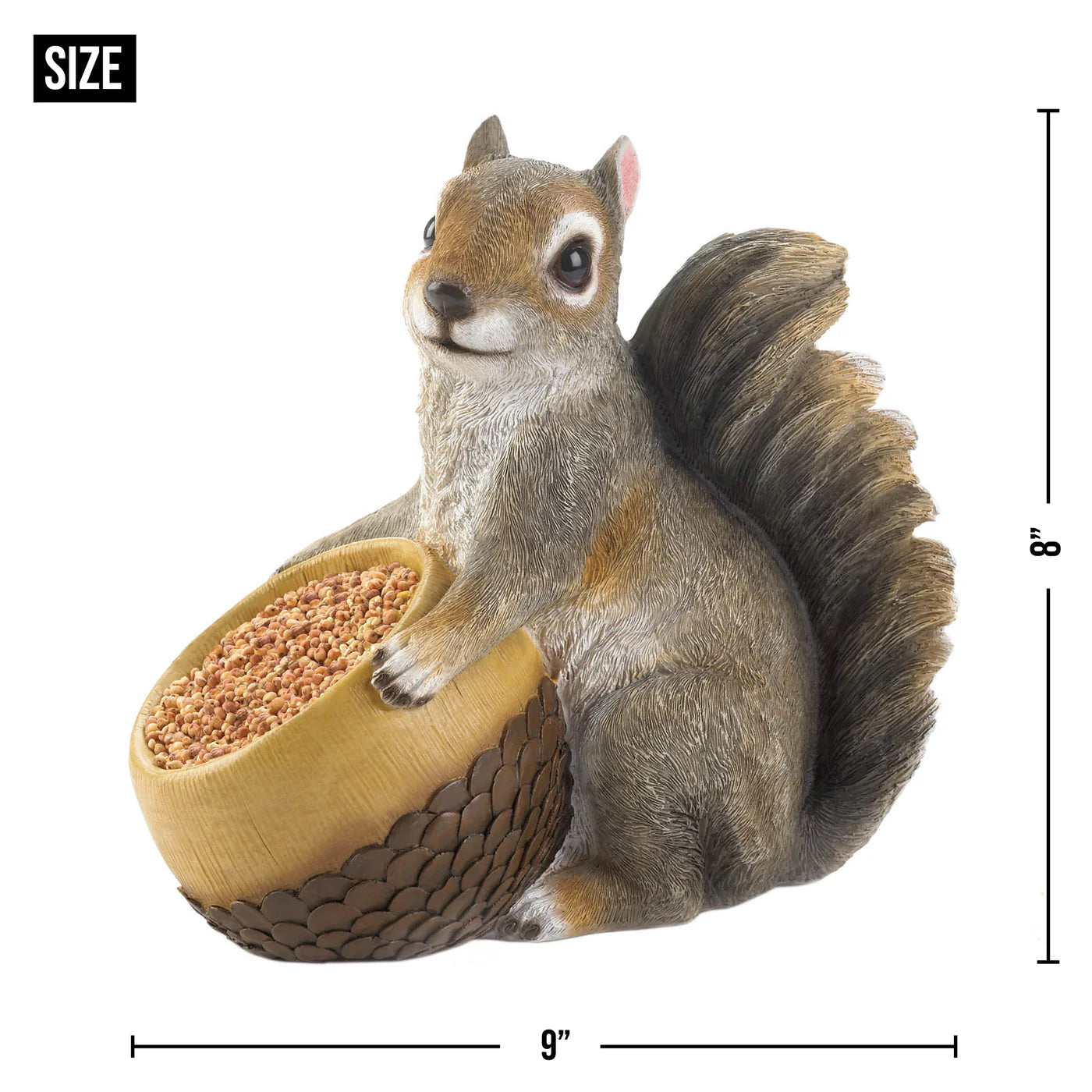 SQUIRREL AND ACORN BIRD FEEDER