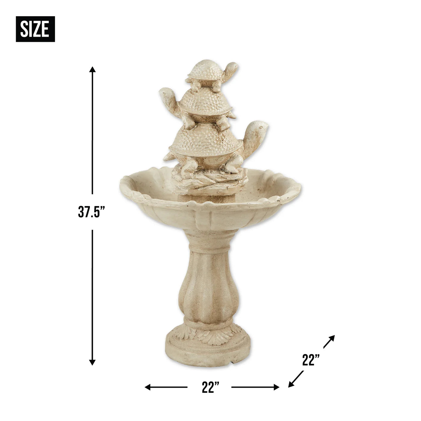 TURTLE TRIO GARDEN FOUNTAIN (INCL. PUMP)