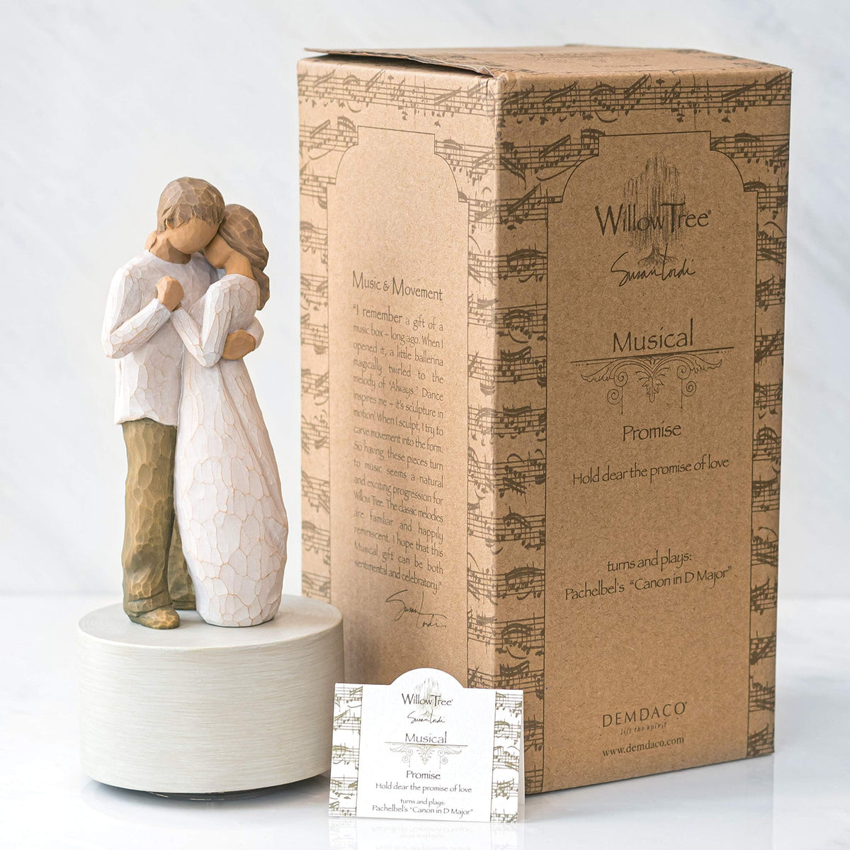 Willow Tree Promise Musical, Rotating Sculpted Hand-Painted Figure