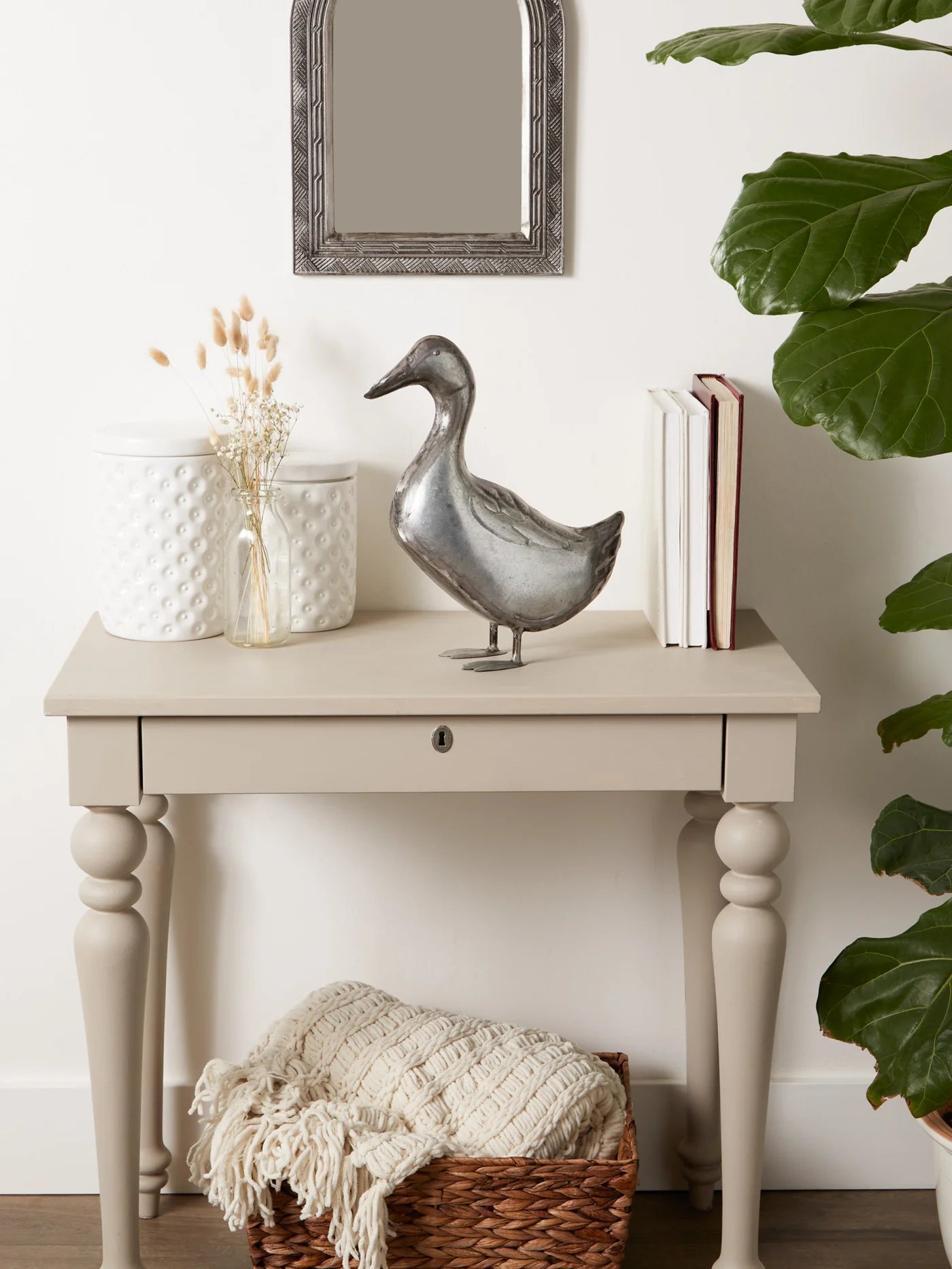 GALVANIZED DUCK SCULPTURE