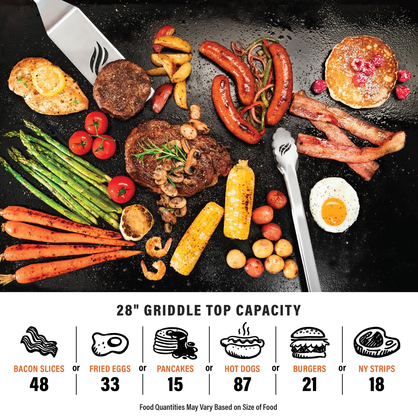 Blackstone 2450AZ 28" Omnivore Griddle with Hood Bundle