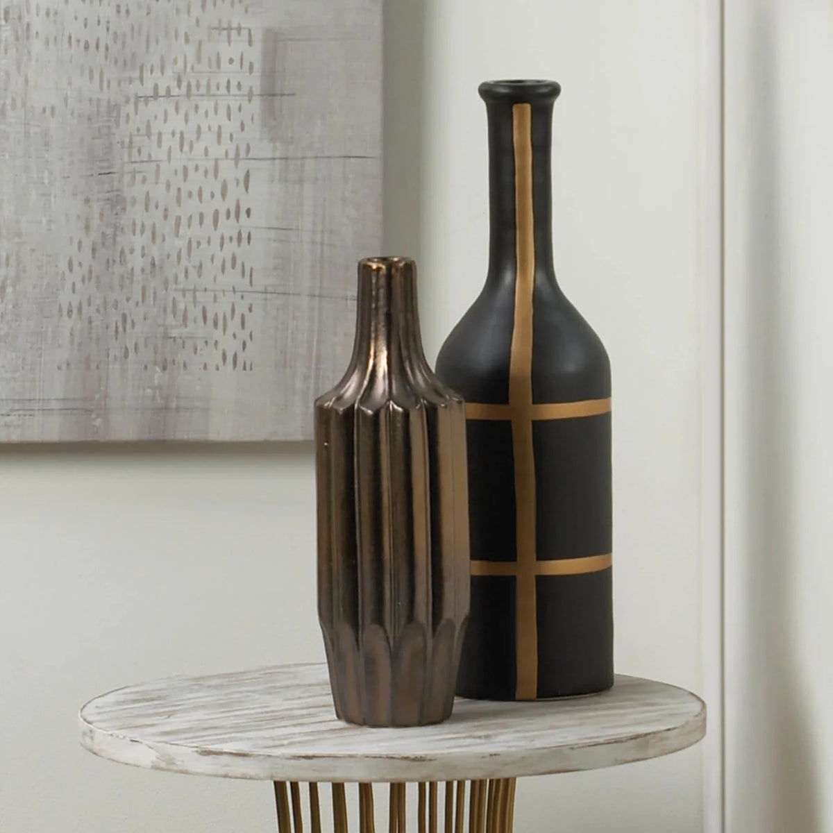 Iberia Black & Gold Vase