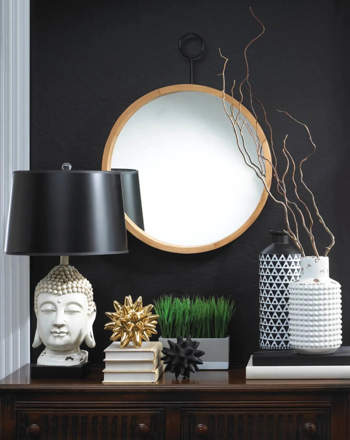 Mazara Black And Black Vase
