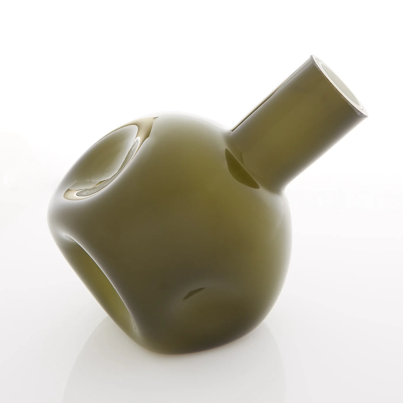 HUNTER GREEN ABSTRACT VASE
