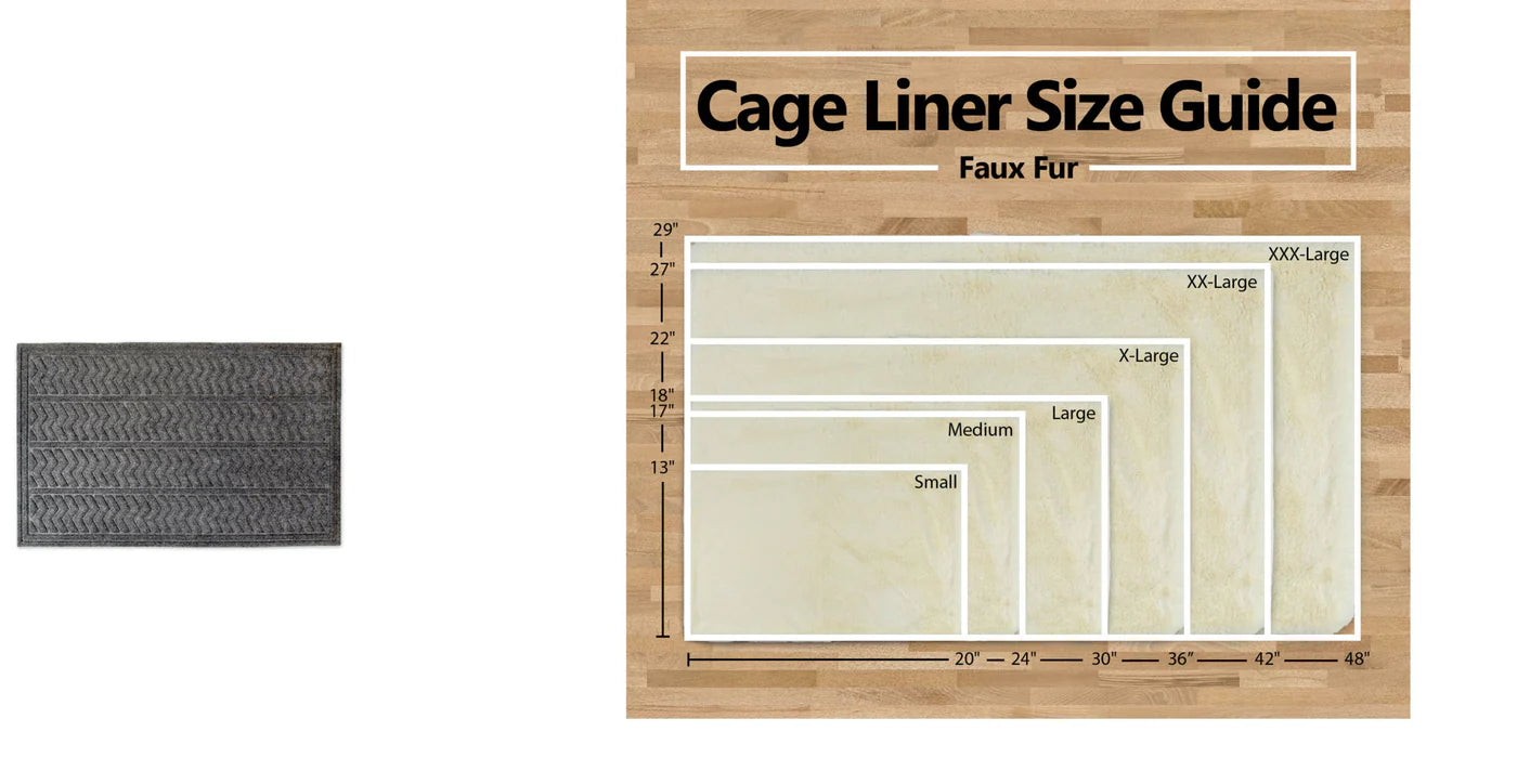 CAGE LINER FAUX FUR CRANBERRY LG