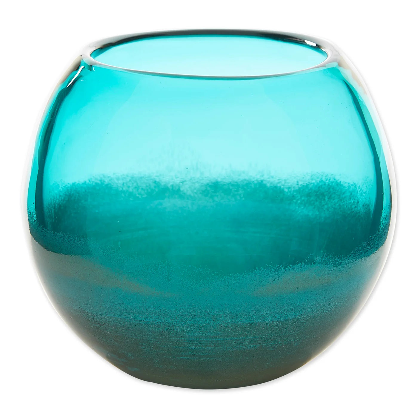 Small Aqua Fishbowl Vase