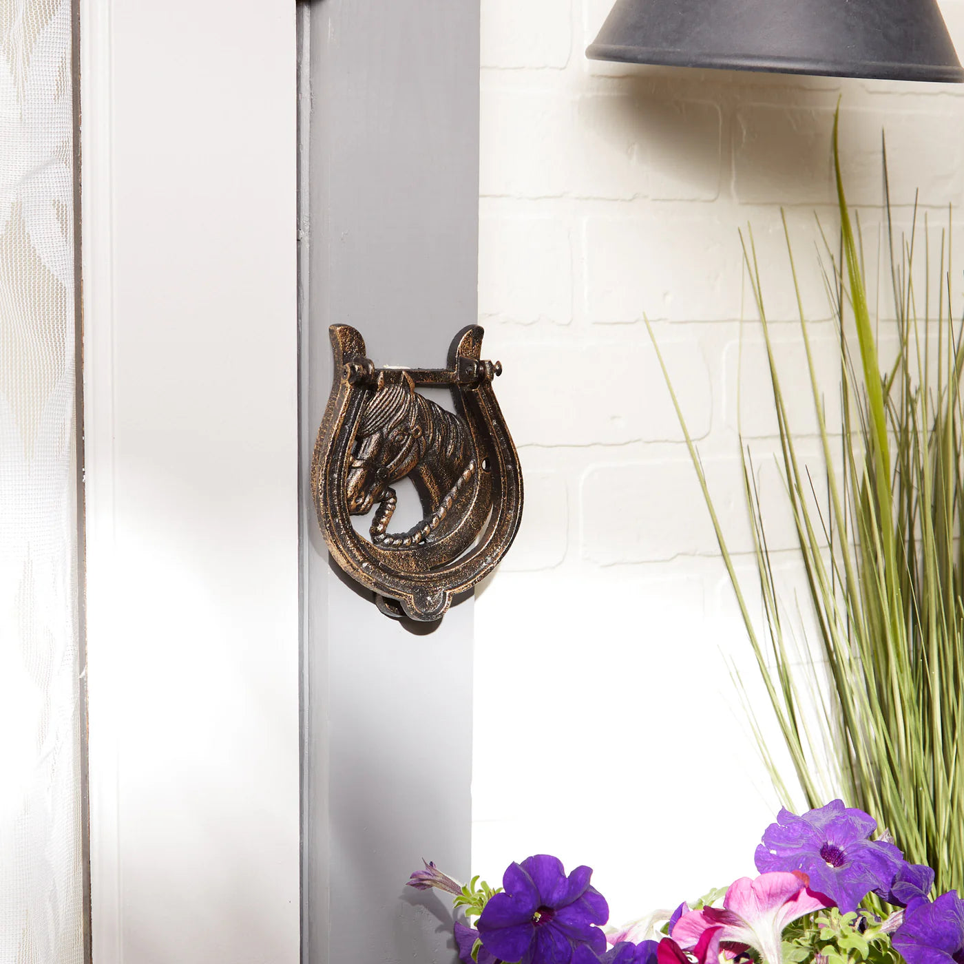 HORSESHOE CAST IRON DOOR KNOCKER