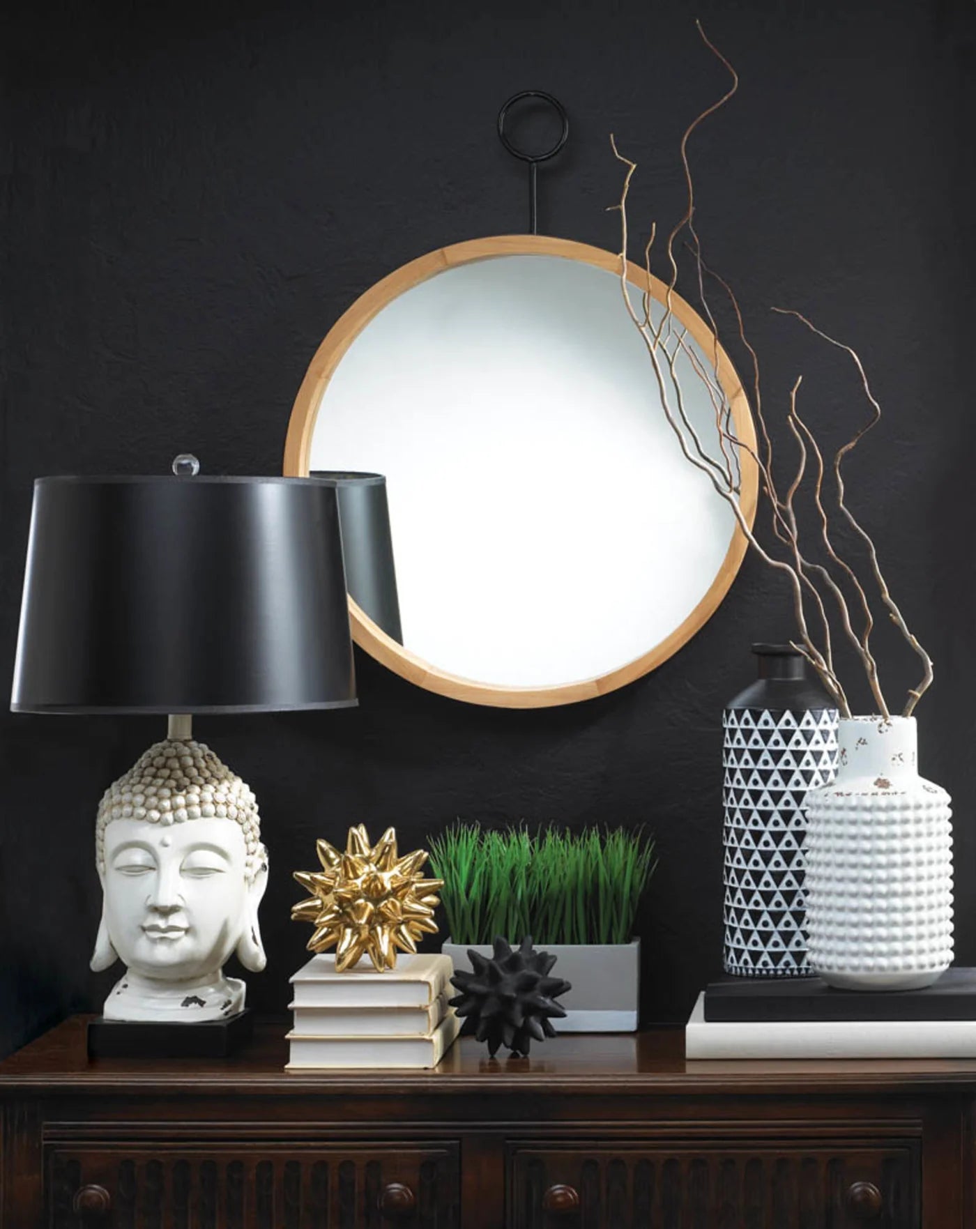 Mazara Black And Black Vase