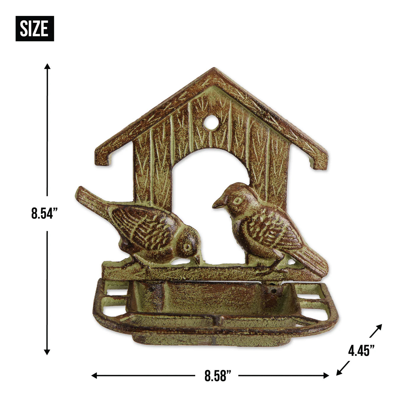 WALL MOUNTED CAST IRON BIRD FEEDER