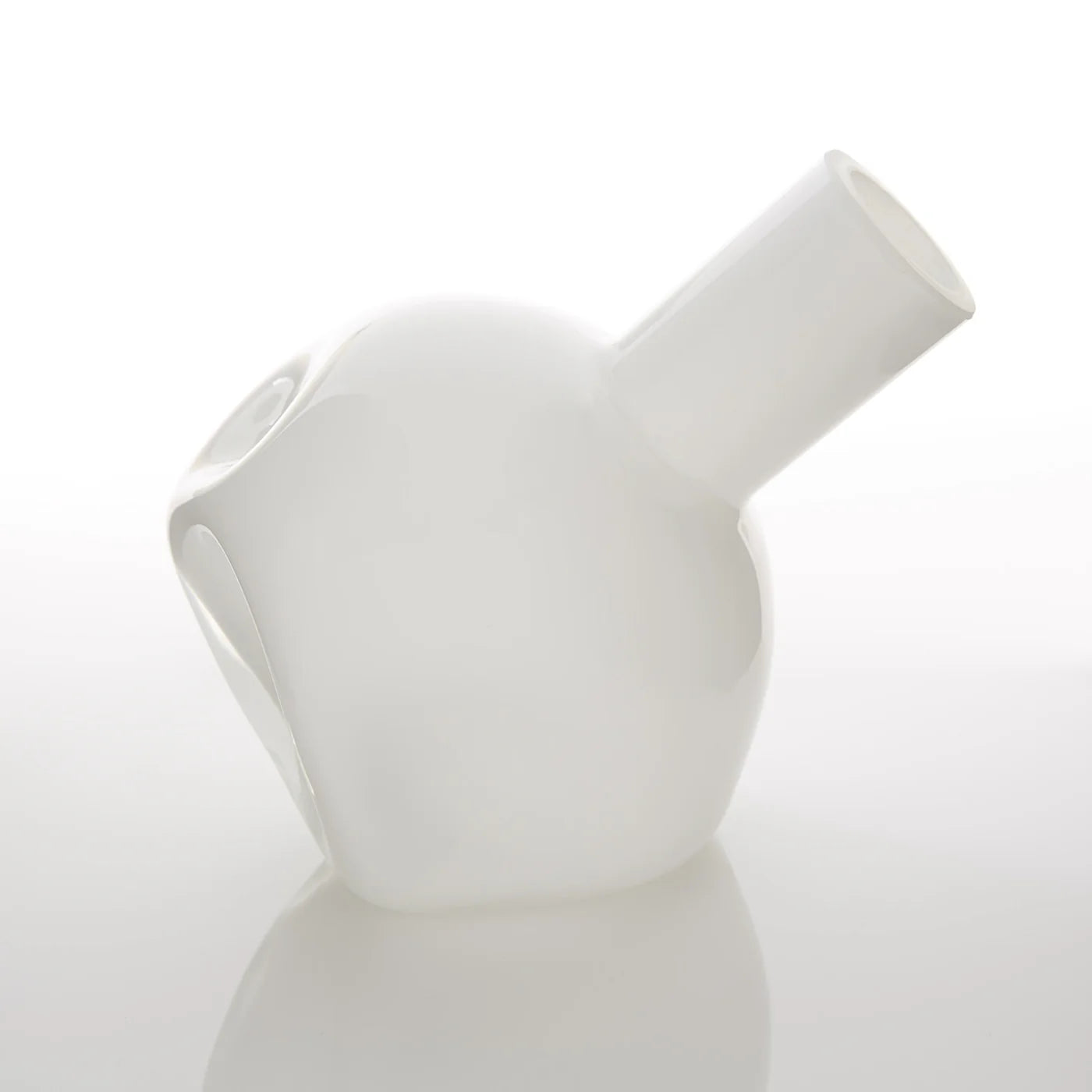 WHITE ABSTRACT VASE