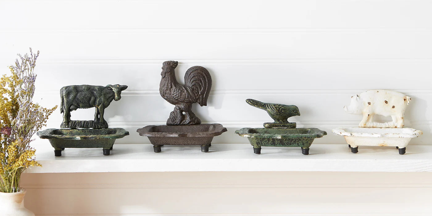 PIG CAST IRON SOAP DISH