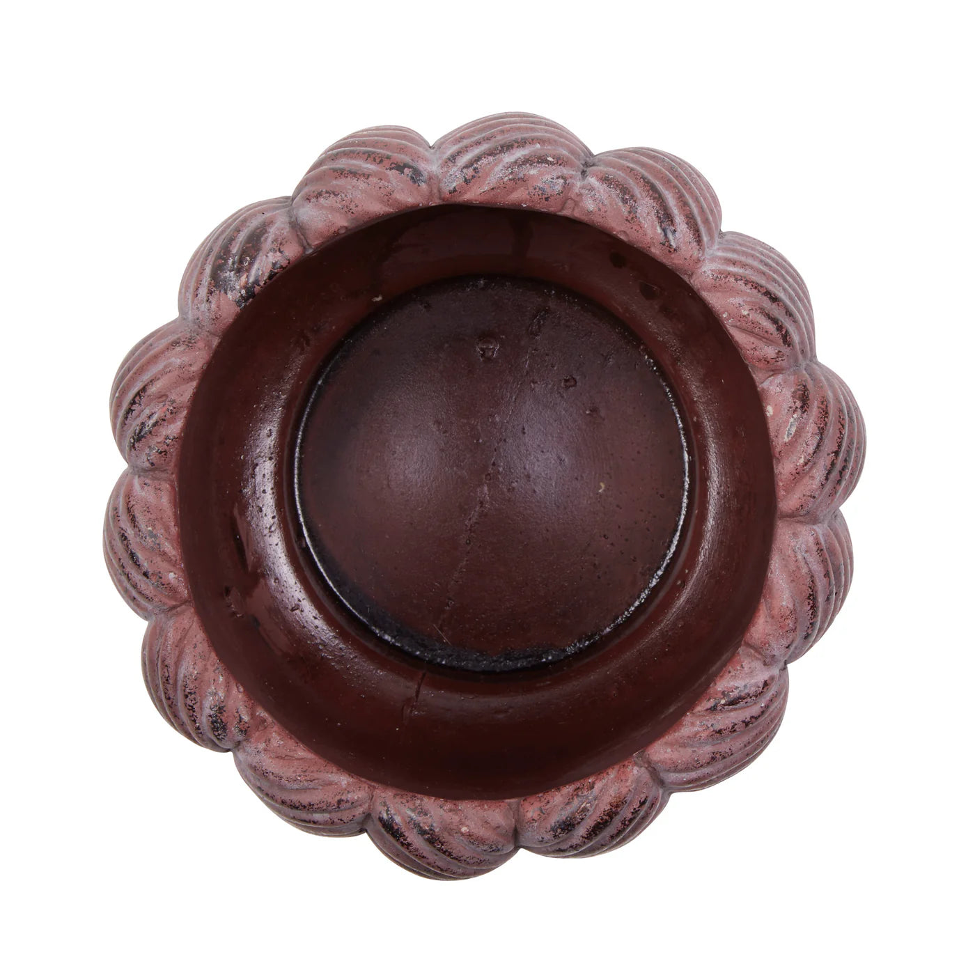 DECO LEAF CEMENT FLOWER POT SET/2