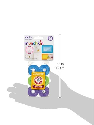 Munchkin Arm & Hammer Diaper Bag Refills, Lavender Scent, 72 Bags