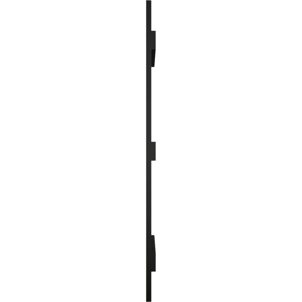 Ekena Millwork Lifetime Vinyl LJ4S14X05900BL Standard Four Board Joined, Board-n-Batten Vinyl Shutters, w/Installation Shutter-Lok's & Matching Screws (Per Pair), 14"W x 59"H, Black
