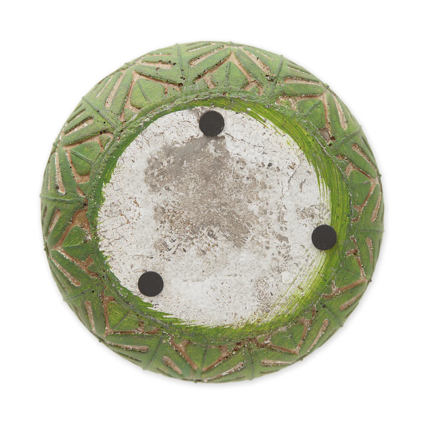 GREEK LEAF CEMENT FLOWER POT SET/2