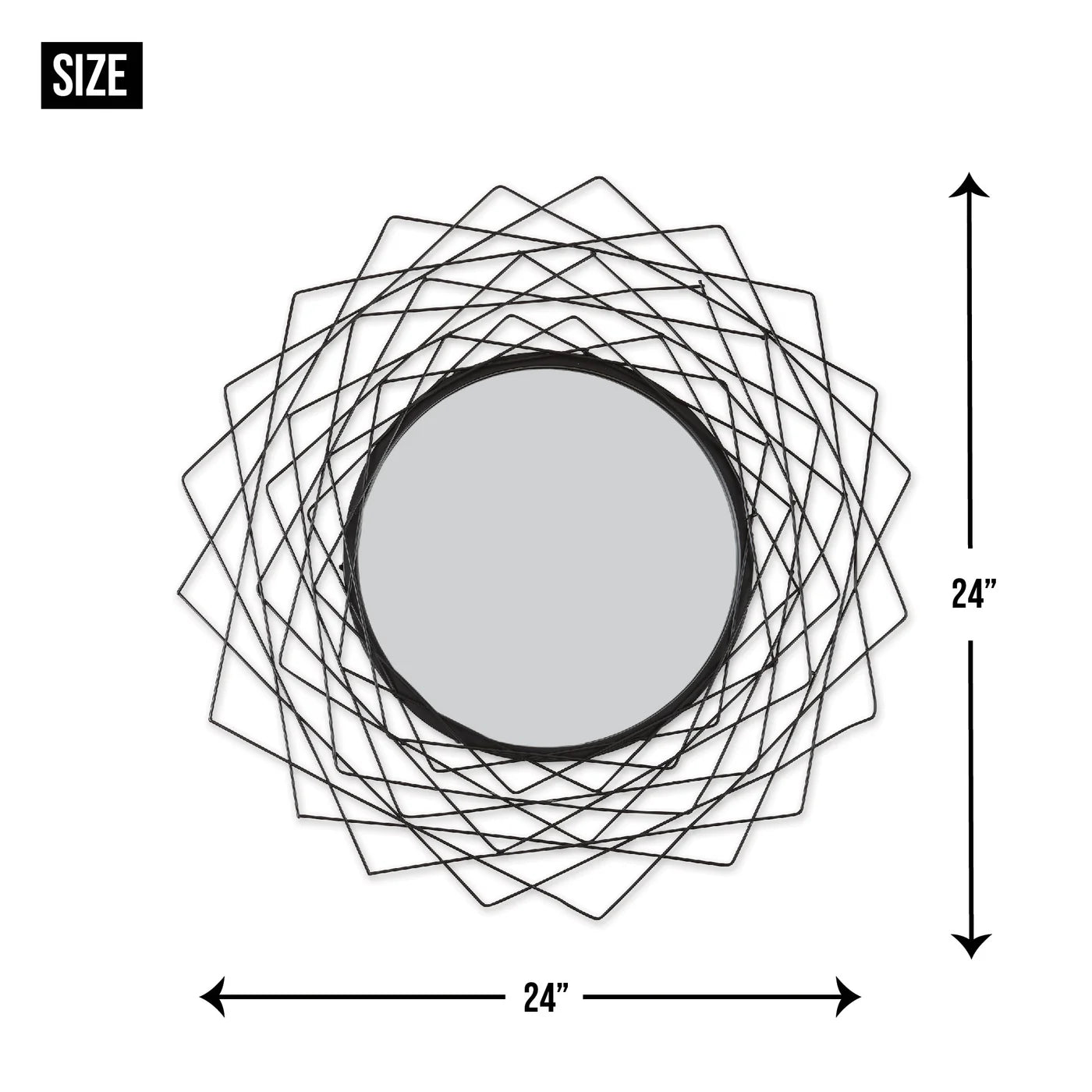 GEOMETRIC BLACK WALL MIRROR