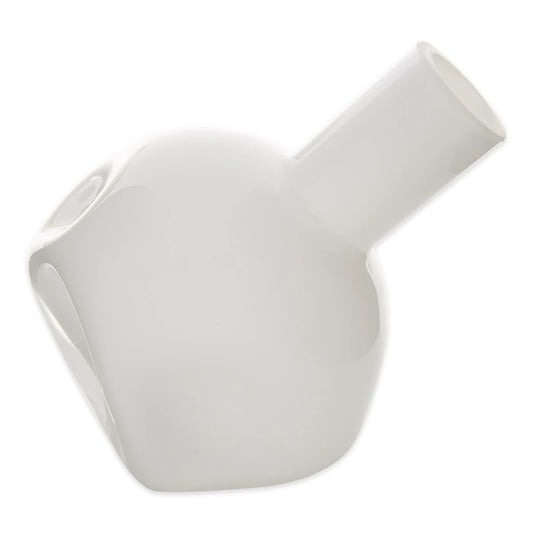 WHITE ABSTRACT VASE