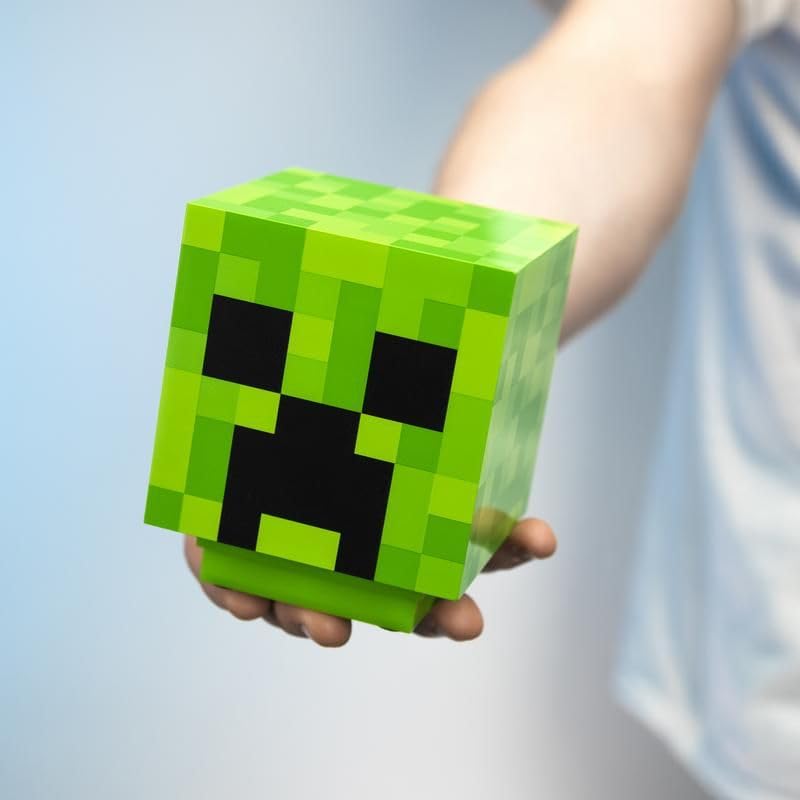 Paladone Minecraft Creeper Desk Light with Official Creeper Sounds, Handheld Night Light for Kids Room or Gamer Décor - Licensed Minecraft Gifts