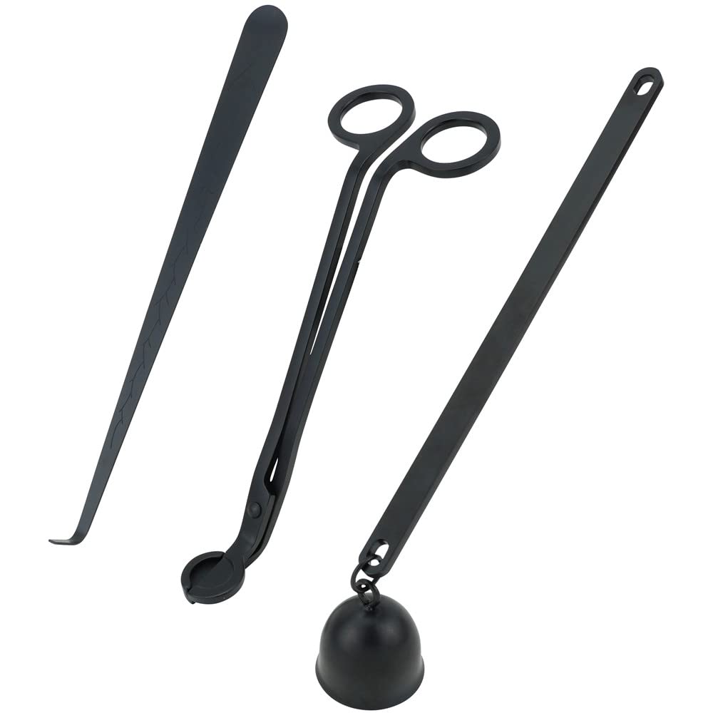 Oiqwuas Candle Gift Set with Candle Snuffer, Cutter, Wick Trimmers for Replacement Wicks