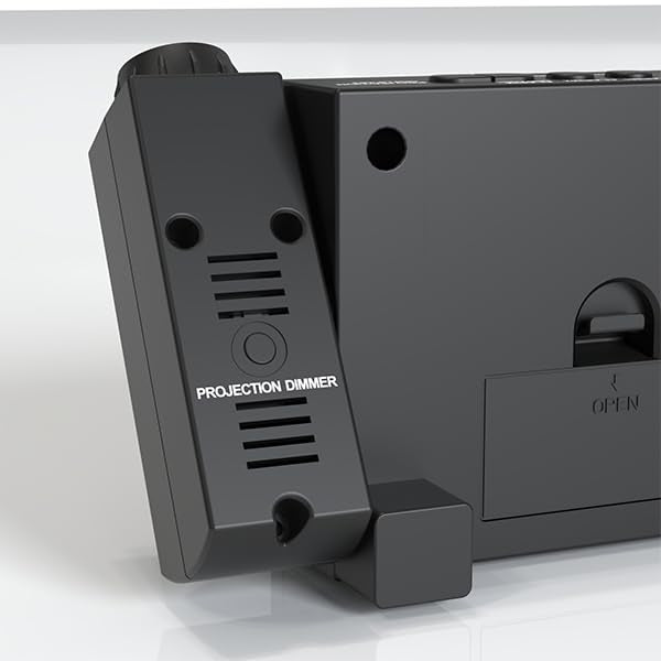 Mesqool Digital Projection Alarm Clock with Dual Alarms, 5 Levels Dimmer