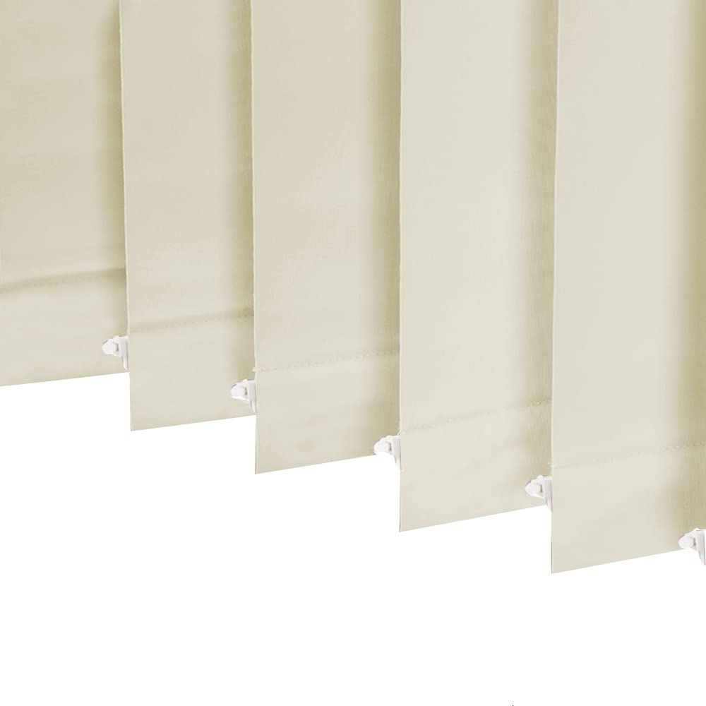 100% Blackout Vertical Window Shades, 3.5inch Slat Fabric Thermal Insulated Energy Saving UV Protection Decoration Vertical Window Blinds