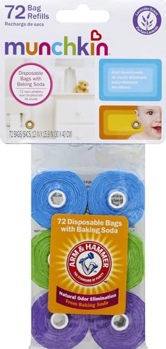 Munchkin Arm & Hammer Diaper Bag Refills, Lavender Scent, 72 Bags