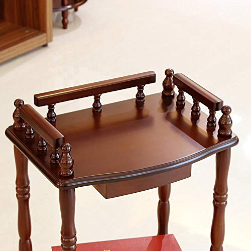 uhyOHF Telephone Table, American Solid Wood Telephone Table,Vintage European Plant Stand,Roman Column Table,Storage Side End Table,Sofa Side Table (