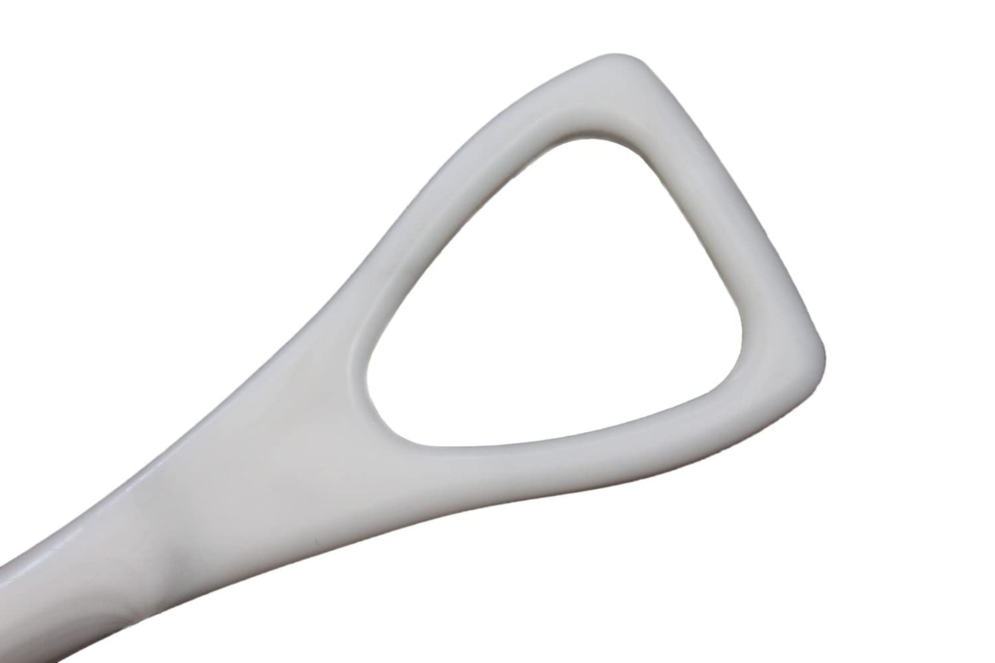Bully Tools Poly Snow Scoop – Heavy Duty Poly Shovel for Clearing Walkways, Lightweight Plastic Tool for Composite Decks, Large Winter Scoop for Snow Mulch, Grain, and Debris Handling - White, 42-Inch