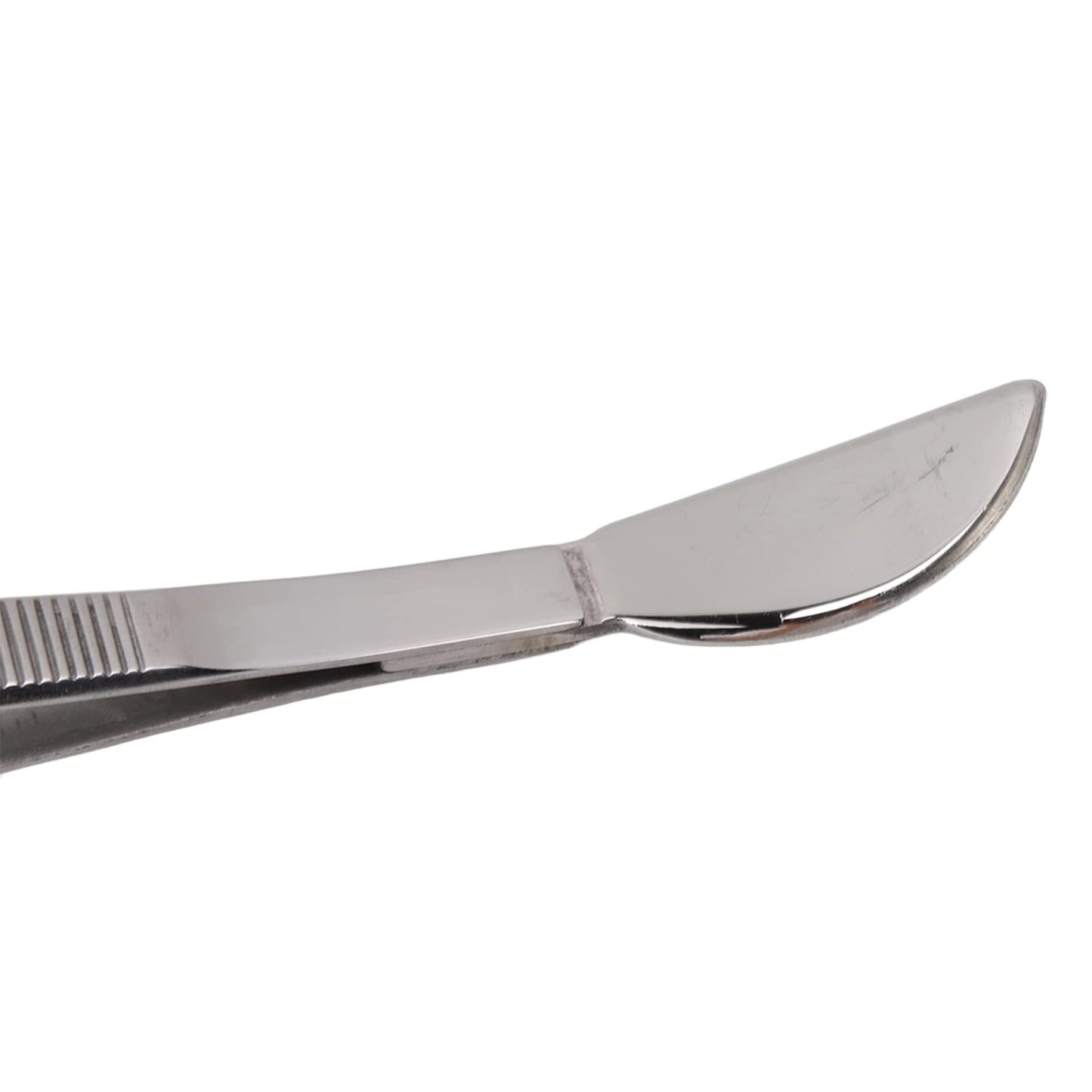 TOPINCN Bonsai Tweezers, Stainless Steel Long Plant Tweezers with Moon Spatula Head, Home Garden Potted Loosening Soil Plan Grass (Bent)
