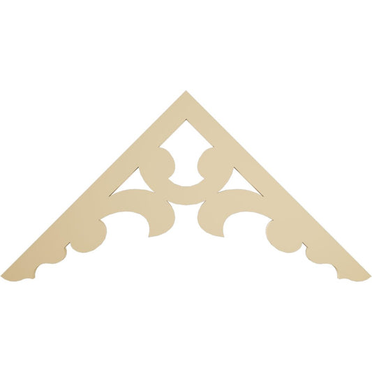 Ekena Millwork GPP048X024X100VIE Vienna Architectural Grade PVC Gable Pediments, 48"W x 24"H x 1"P (12/12) Pitch