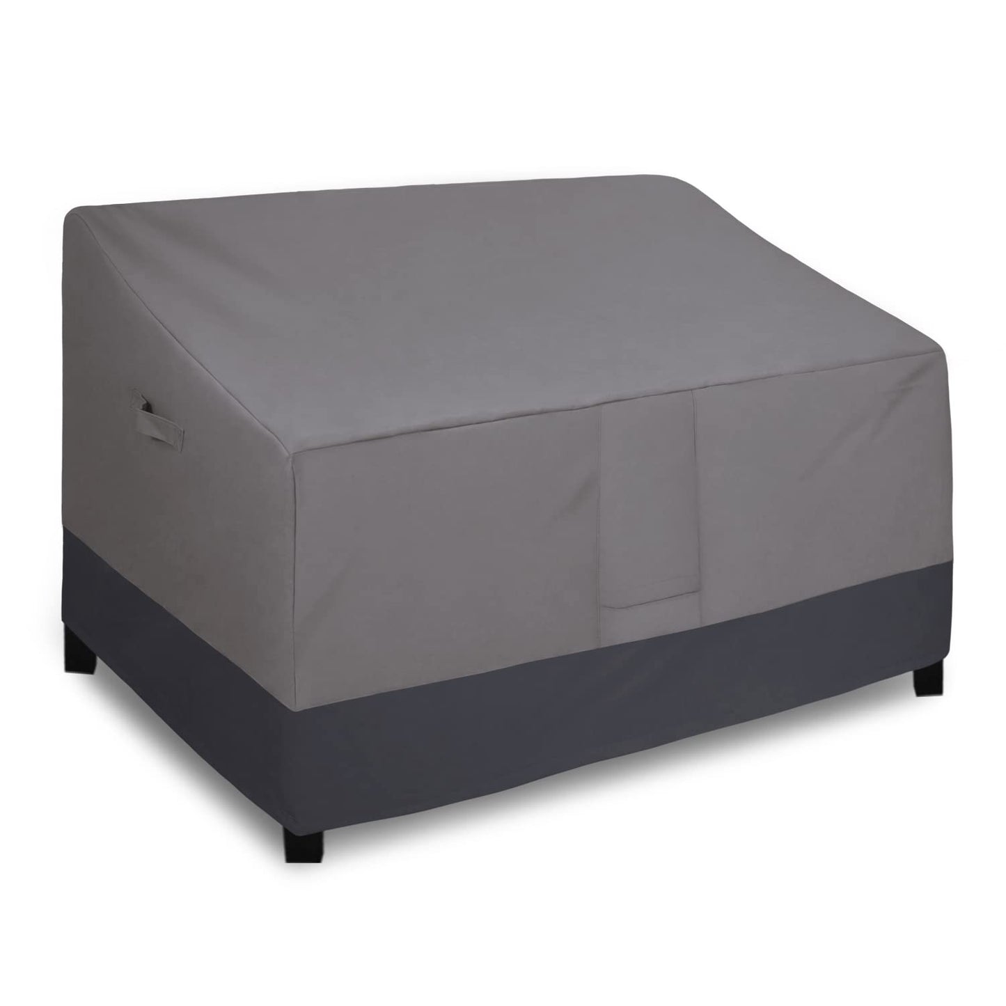 Easy-Going Heavy Duty 2 Seater Outdoor Loveseat Cover, Waterproof Windproof Patio Furniture Sofa Cover with Air Vent (76Wx32.5Dx33H inch, Gray/Dark Gray)