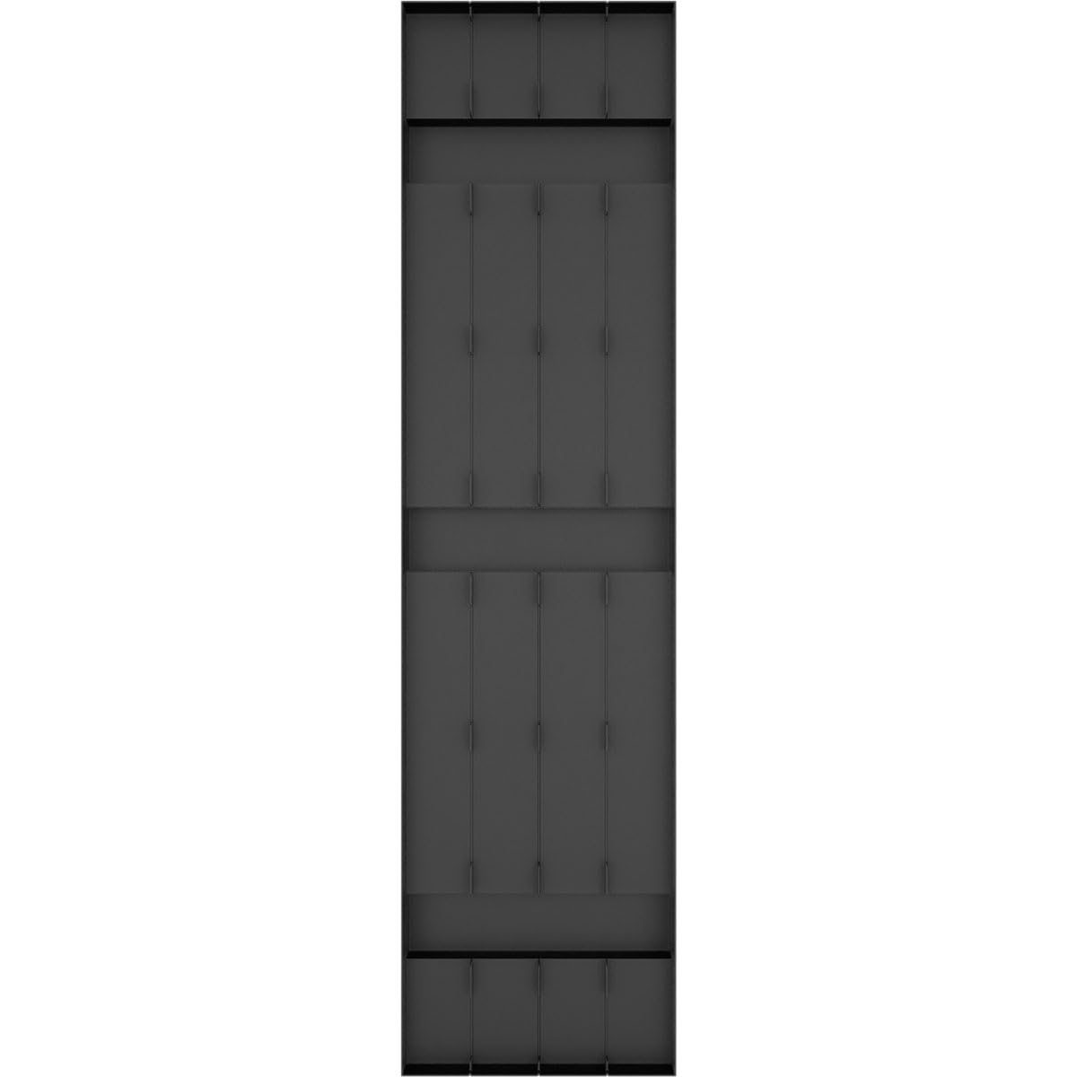 Ekena Millwork Lifetime Vinyl LJ4S14X05900BL Standard Four Board Joined, Board-n-Batten Vinyl Shutters, w/Installation Shutter-Lok's & Matching Screws (Per Pair), 14"W x 59"H, Black