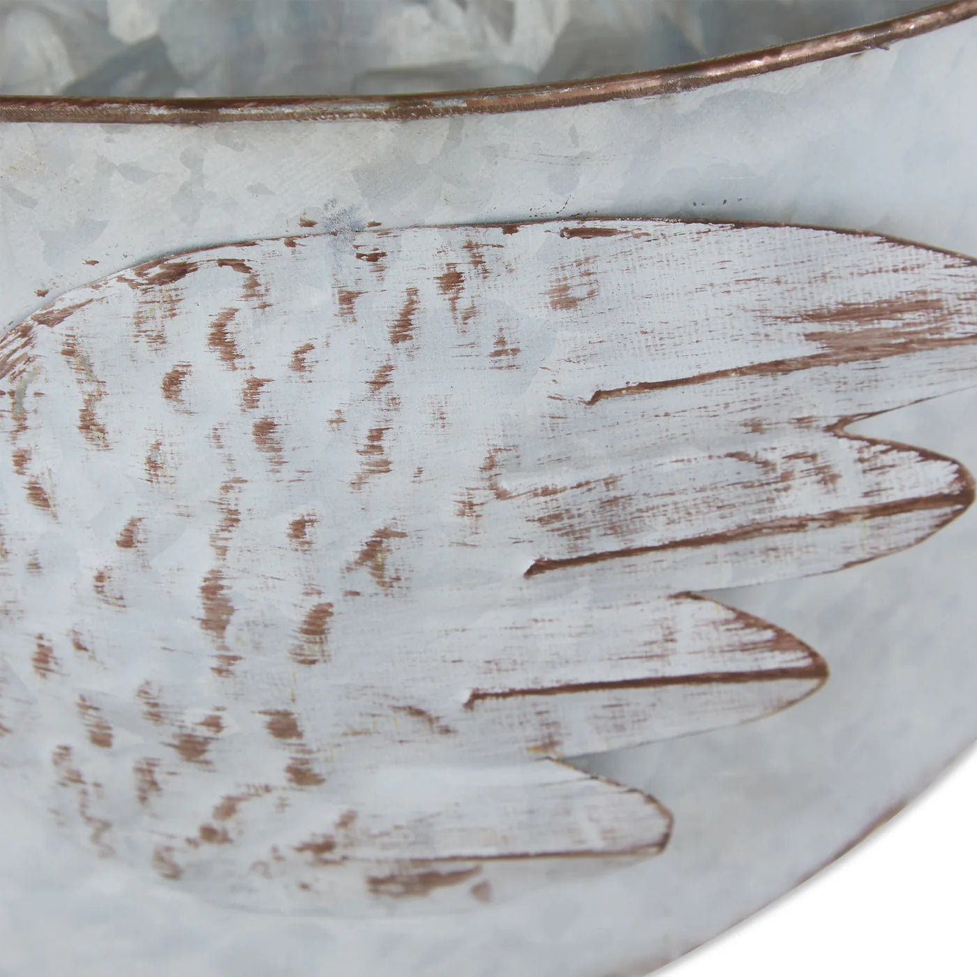 BIRD GALVANIZED WALL PLANTER