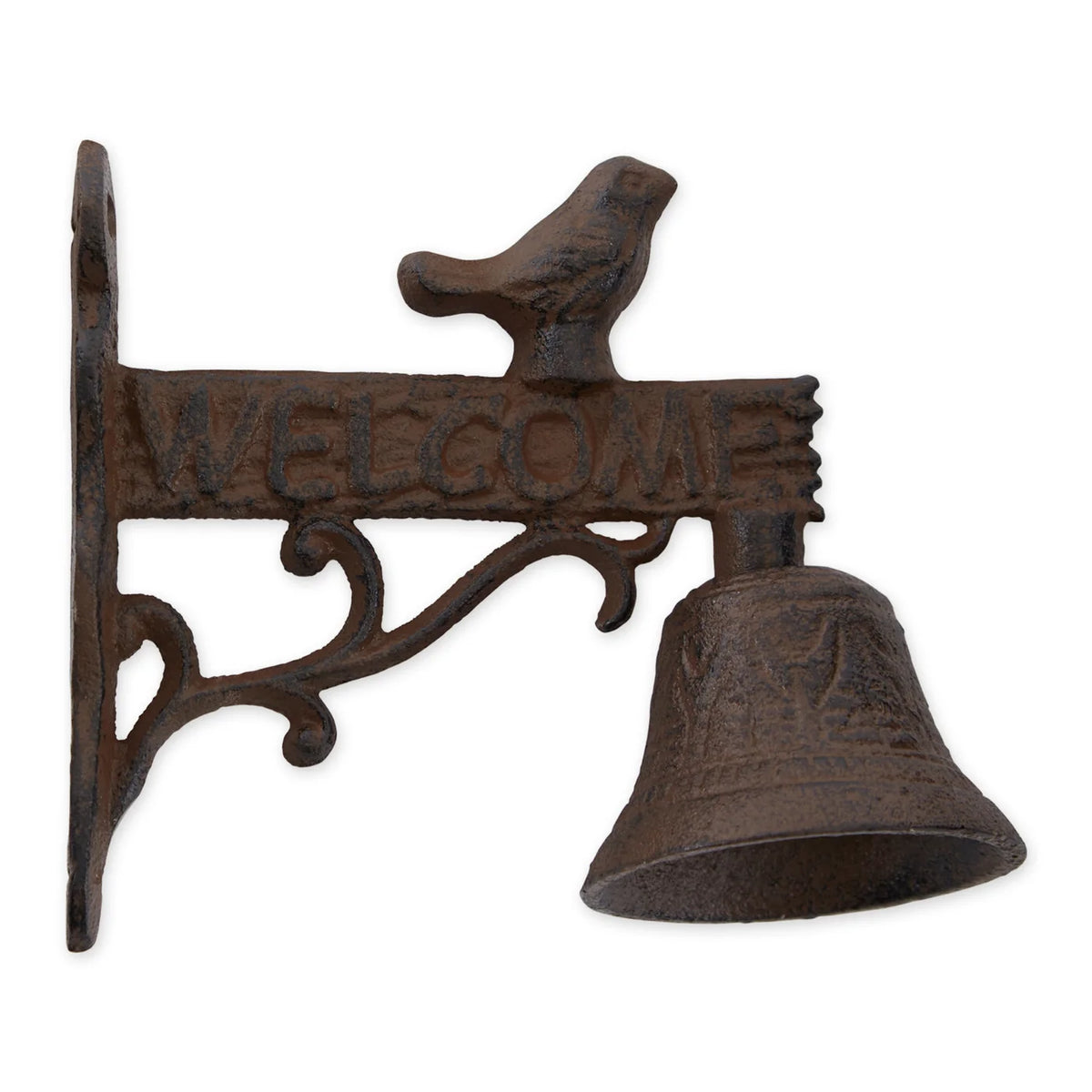 Welcome Sign with Bird Cast Iron Door Bell