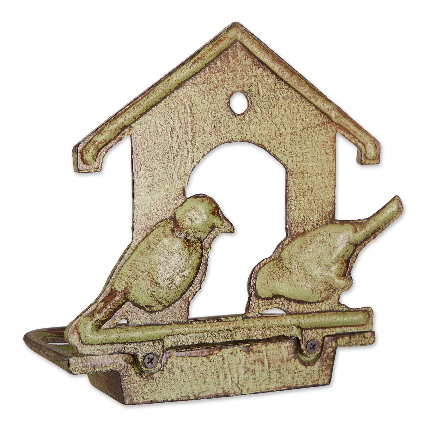 WALL MOUNTED CAST IRON BIRD FEEDER
