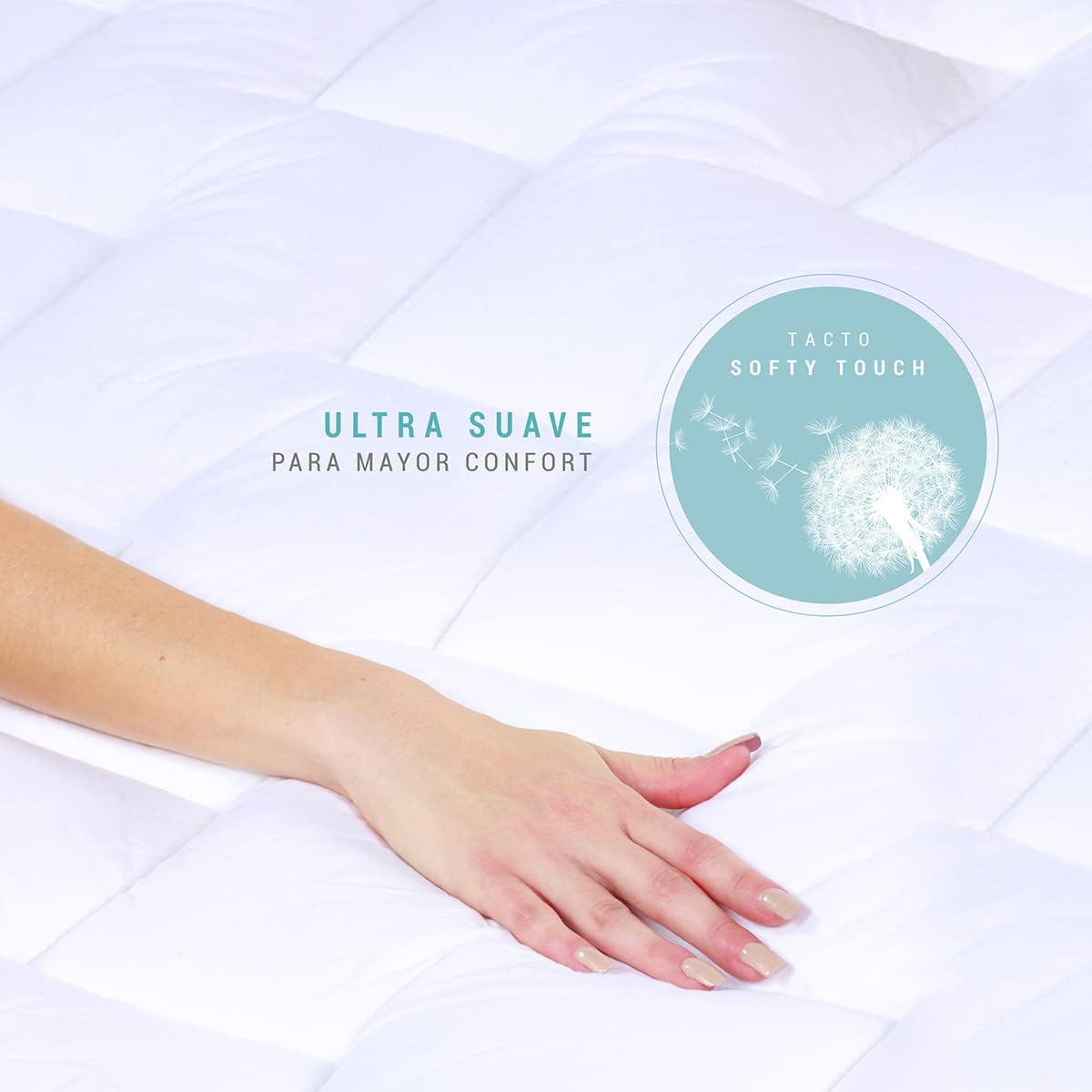 Sognare Nuo Mattress Topper Twin Size Softy Touch Technology Soft Touch, Washable Hypoallergenic, 100 Nights Guarantee.