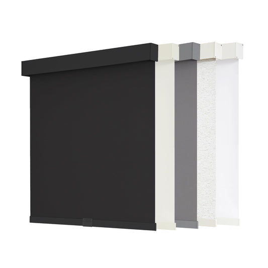 AOSKY Cordless Blackout Roller Shades, 34" W x 72" H, Black