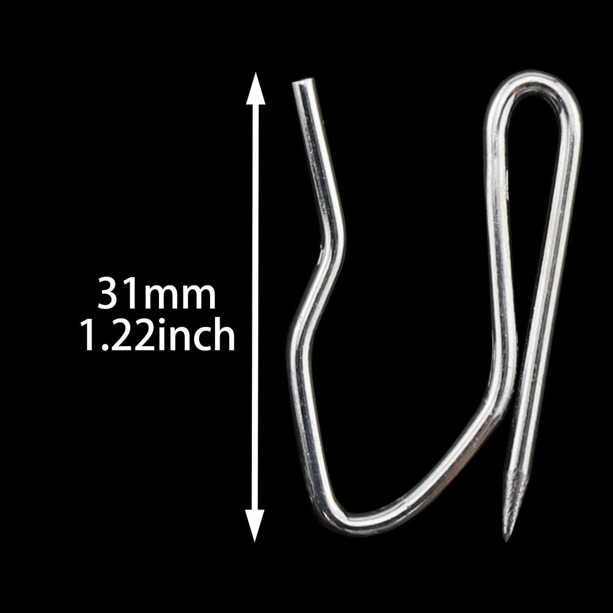 MEETOOT 50pcs Curtain Rail Slide Plastic Snap-in Traversing Rod Slides and 50pcs Living Room Bedroom Window Curtain Hanging Hook Drapery Pin Hooks
