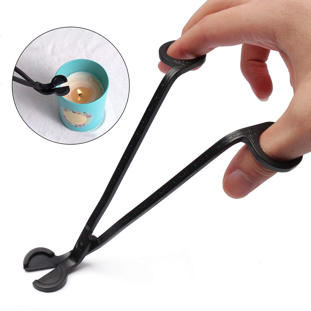 SUMAJUCandle Wick Trimmer and Dipper Set, Stainless Steel, Black