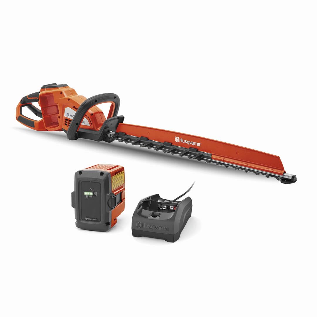Husqvarna Hedge Master 320iHD60 Battery Hedge Trimmer, 24-Inch Electric Trimmer with Brushless Motor for Efficiency and Durability, 40V Lithium-Ion 4Ah Battery and Charger, 970592602, Gifts for Men