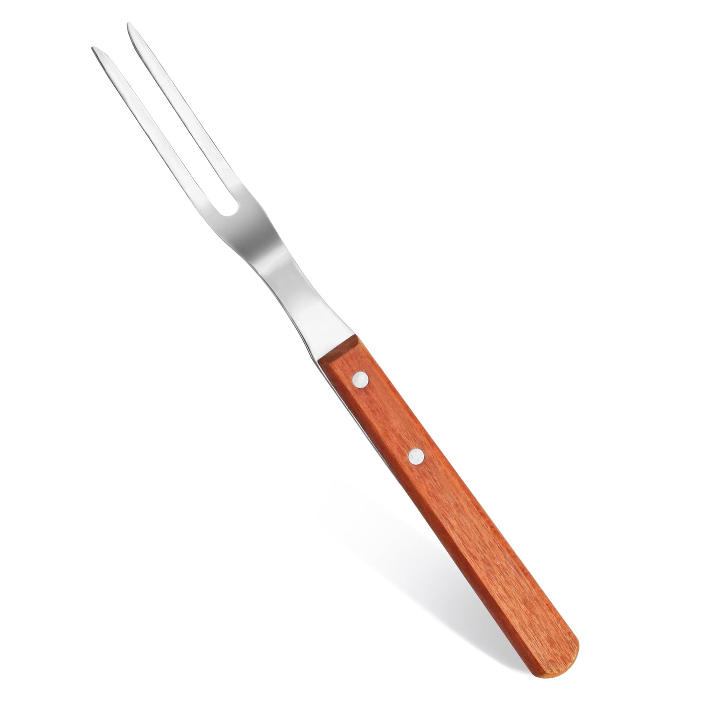 New Star Foodservice Commercial Grade BBQ Fork with Wood Handle, Stainless Steel, 13-Inch