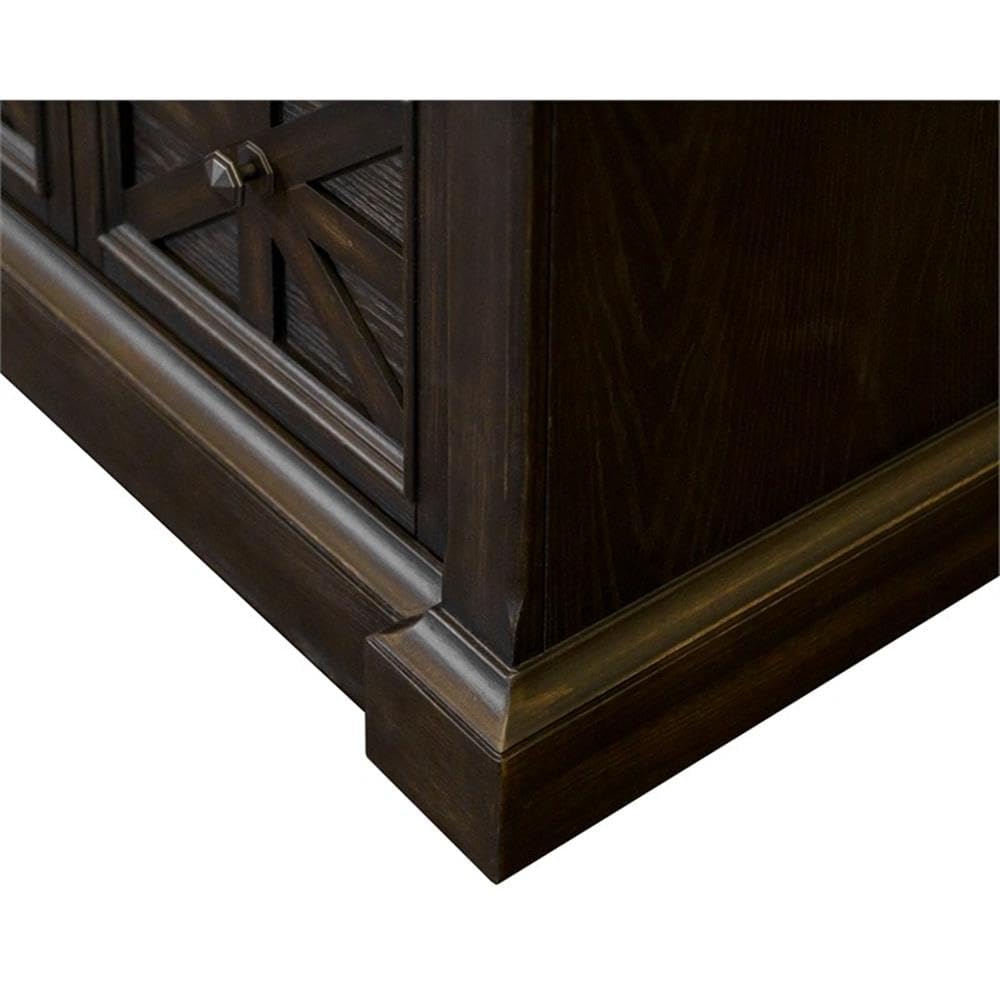 Pemberly Row Set of 3 Fully Assembled Executive Desk & Filing Cabinet & Bookcase