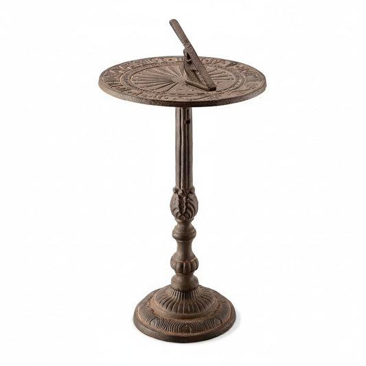 SPI Home Antiqued Cast Iron Sundial 18.5" x 9.5" x 9.5" 8.3 lbs. Cast Iron