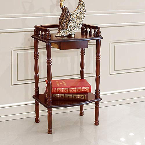 uhyOHF Telephone Table, American Solid Wood Telephone Table,Vintage European Plant Stand,Roman Column Table,Storage Side End Table,Sofa Side Table (