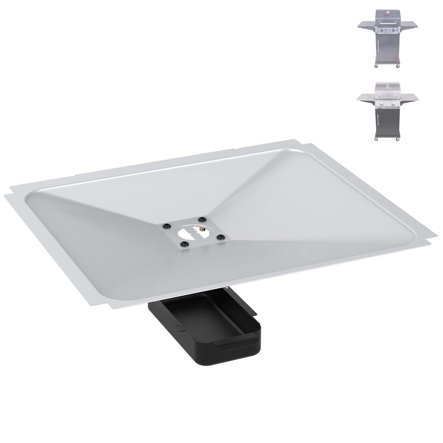 BBQration G325-5701-W1 Grease Tray with Catch Pan for Charbroil Performance 2 Burner 463630021 463660421 463630422 463660021 463655021, Drip Pan for Charbroil Grease Tray Replacement