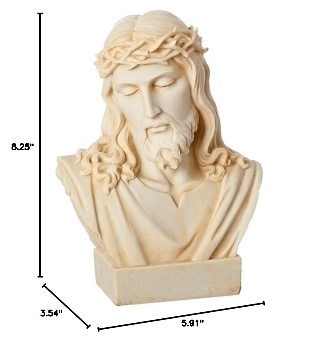 Roman Jesus Bust Ivory Color