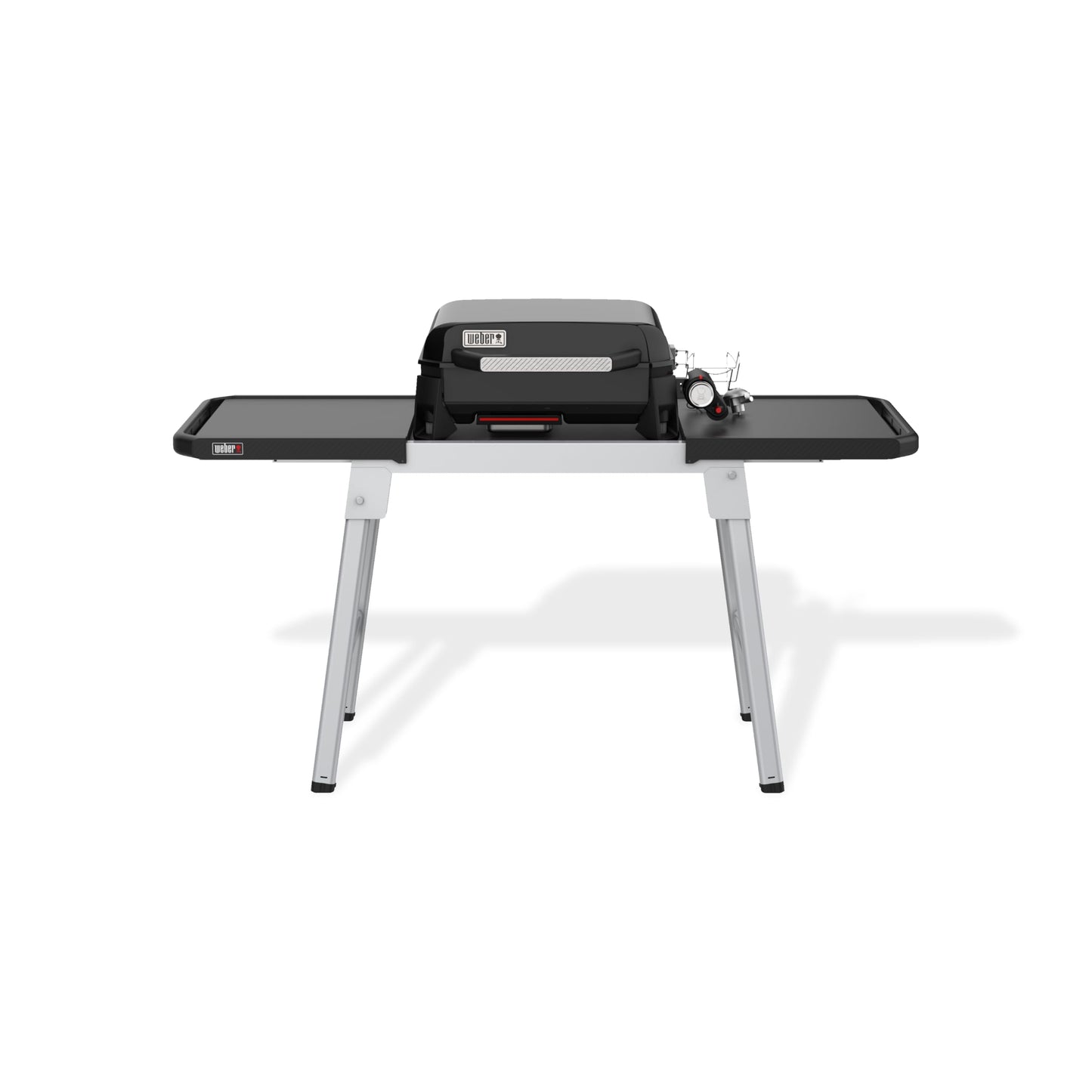Weber Expandable Stand – Collapsible Adjustable Grill & Griddle Stand with Dual Side Tables and Weber Works™ Accessory Rails for Portable Outdoor Cooking